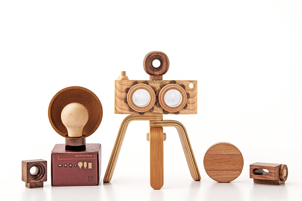 Father's Factory Wooden Toy Cameras Collection