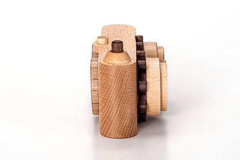 Twinkle wooden toy camera inspired by the stereo camera offers double the fun with two kaleidoscope lenses. Like a wooden binocular toy, Father’s Factory twinkle wooden toy camera has 2 lenses. Children can look through the lenses and find wonders. The kaleidoscopic lens will enhance creativity in children and offers high-quality playtime. Father's factory wooden toys can double as interior decor, kid’s room decor, and playroom display.