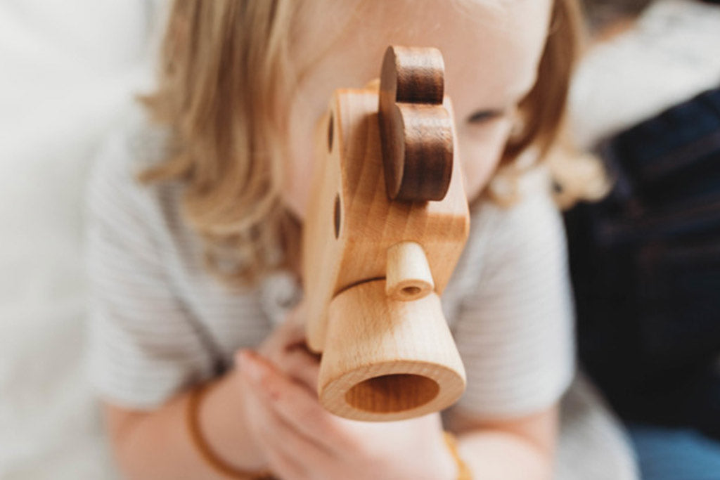 Father's Factory wooden toy camera, Super8 wooden toy camera has kaleidoscopic lens. It’s perfect of pretend play, open ended play, sensory play, and homeschooling. Montessori and Waldorf toy. It’s made of walnut and beechwood with heirloom quality. It’s a non toxic, natural, and environmental friendly toy. No Battery-Operated or Plastic Toys. Best holiday gift for kids.