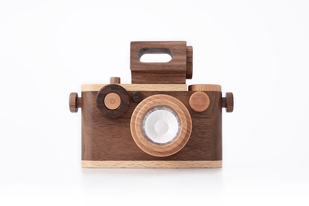 Father's Factory 35MM Vintage Wooden Toy Camera Walnut