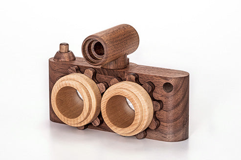 Twinkle Camera - Walnut Camera Body W/ Beechwood Lenses