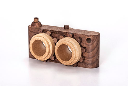 Twinkle wooden toy camera inspired by the stereo camera offers double the fun with two kaleidoscope lenses. Like a wooden binocular toy, Father’s Factory twinkle wooden toy camera has 2 lenses. Children can look through the lenses and find wonders. The kaleidoscopic lens will enhance creativity in children and offers high-quality playtime. Father's factory wooden toys can double as interior decor, kid’s room decor, and playroom display.